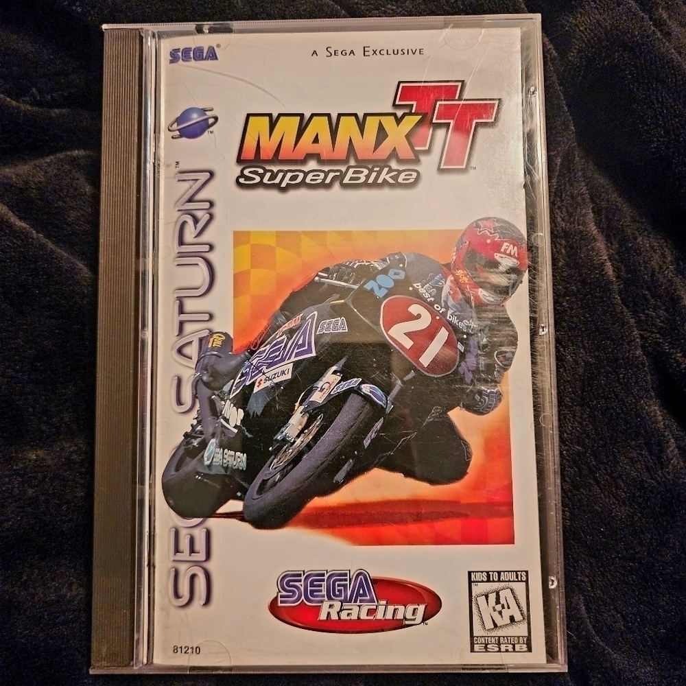 Vintage 1997 Sega Saturn Manx TT Super Bike Racing Video Game Rated K-A Everyone